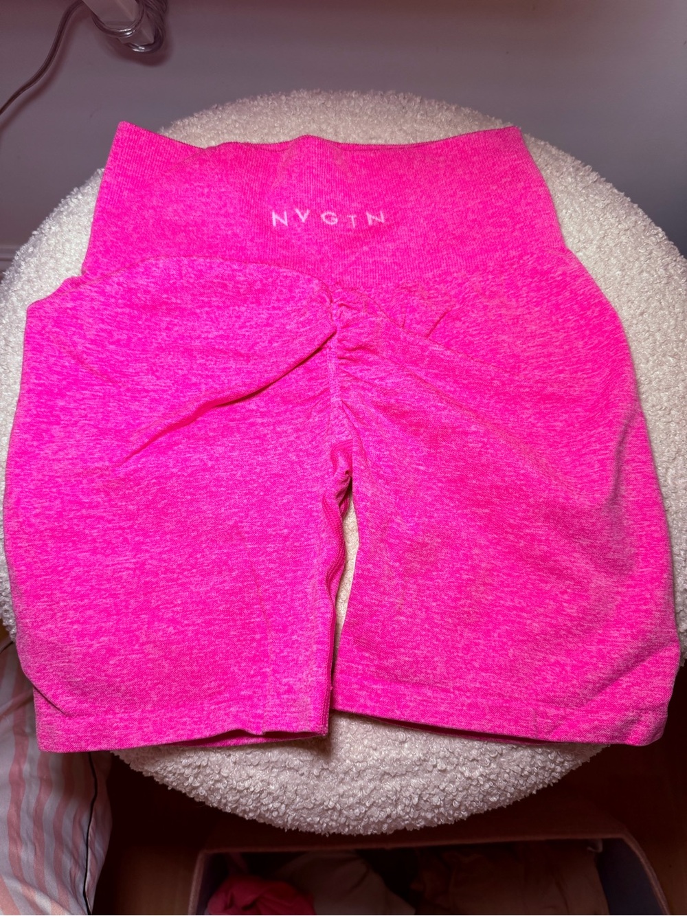 NVGTN Hot Pink High-Waist Scrunch Bike Shorts
